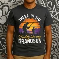 There Is No Buddy Like My Grandson Matching Grandpa Outfit T-Shirt thumb 3