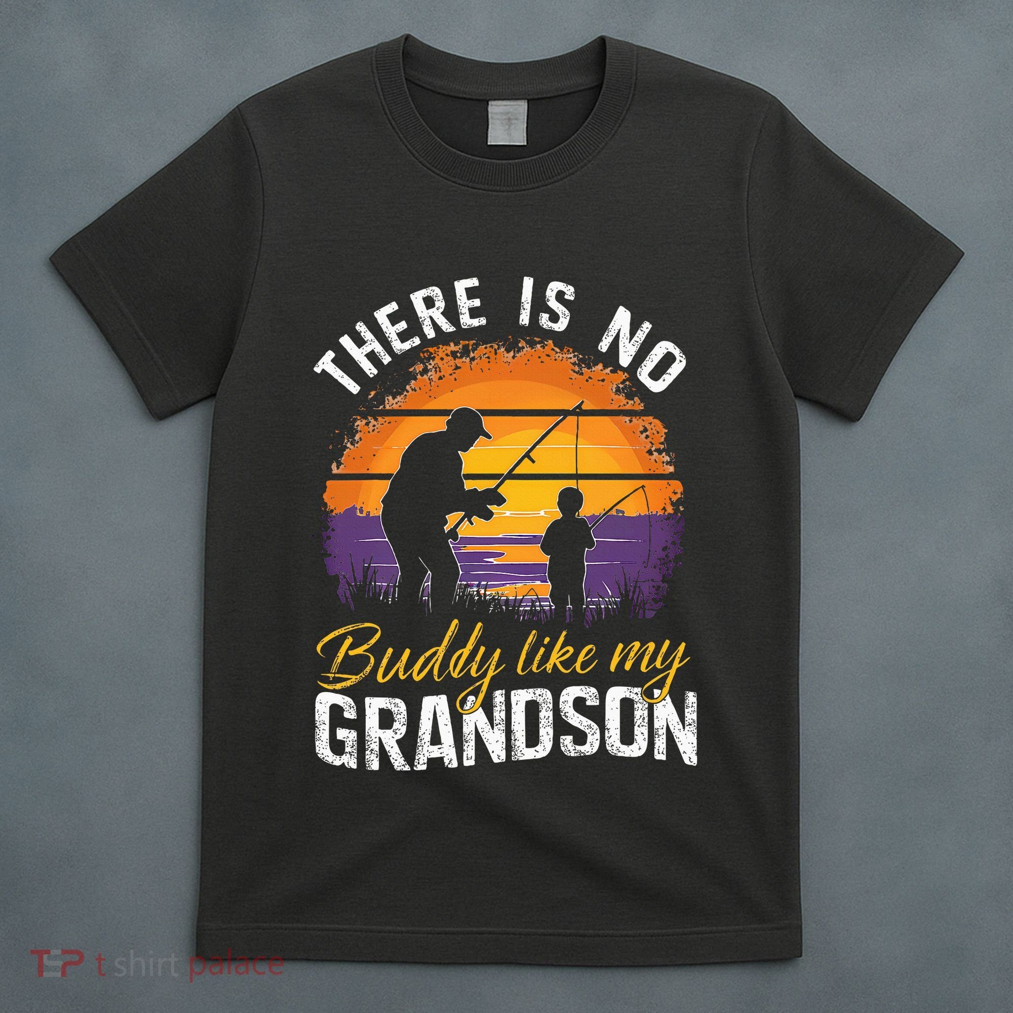 There Is No Buddy Like My Grandson Matching Grandpa Outfit T-Shirt