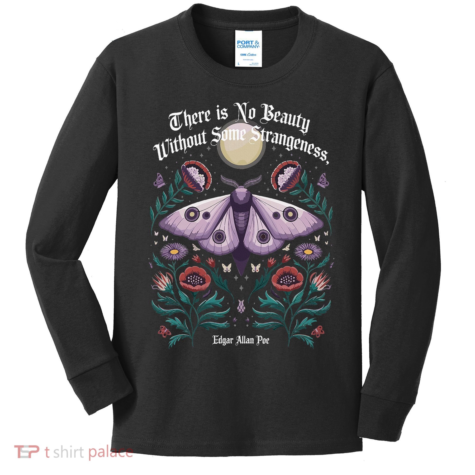 There Is No Beauty Without Some Strangeness Edgar Allan Poe Kids Long Sleeve Shirt