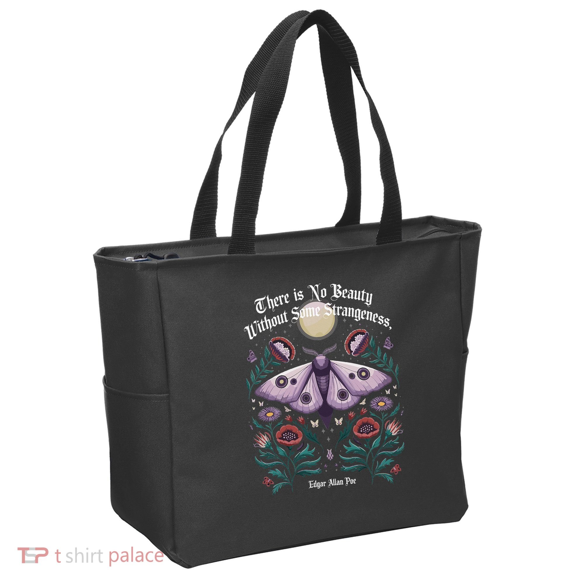 There Is No Beauty Without Some Strangeness Edgar Allan Poe Tote Bag