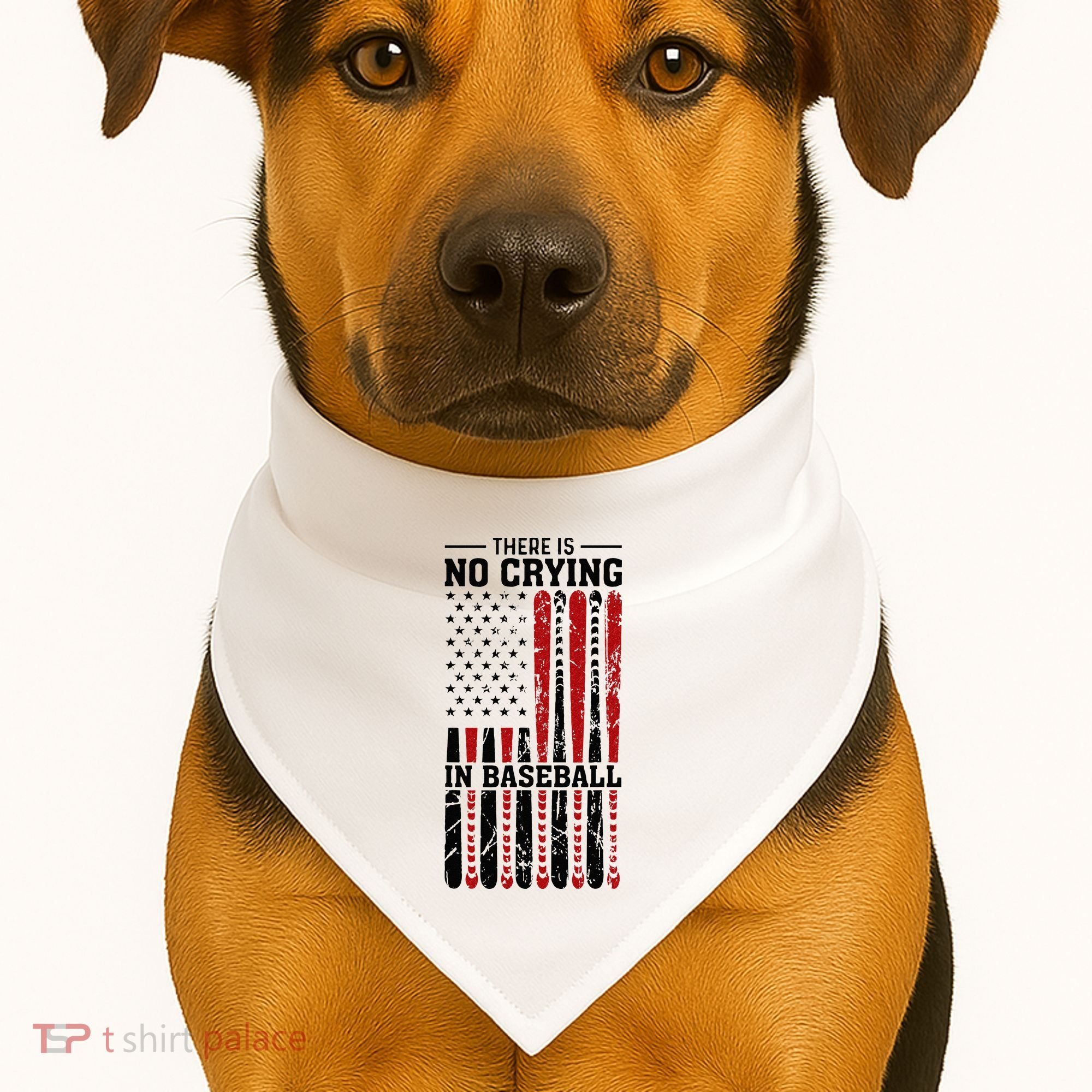 There Is No Crying In Baseball USA-Made Doggie Bandana