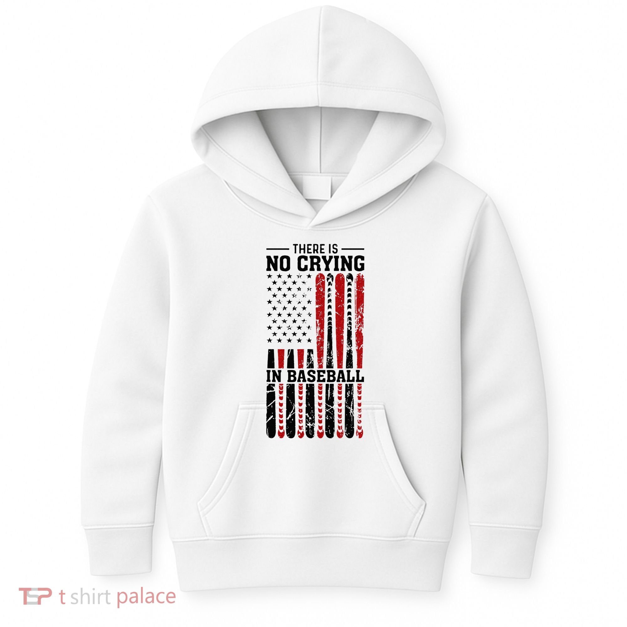 There Is No Crying In Baseball Kids Hoodie