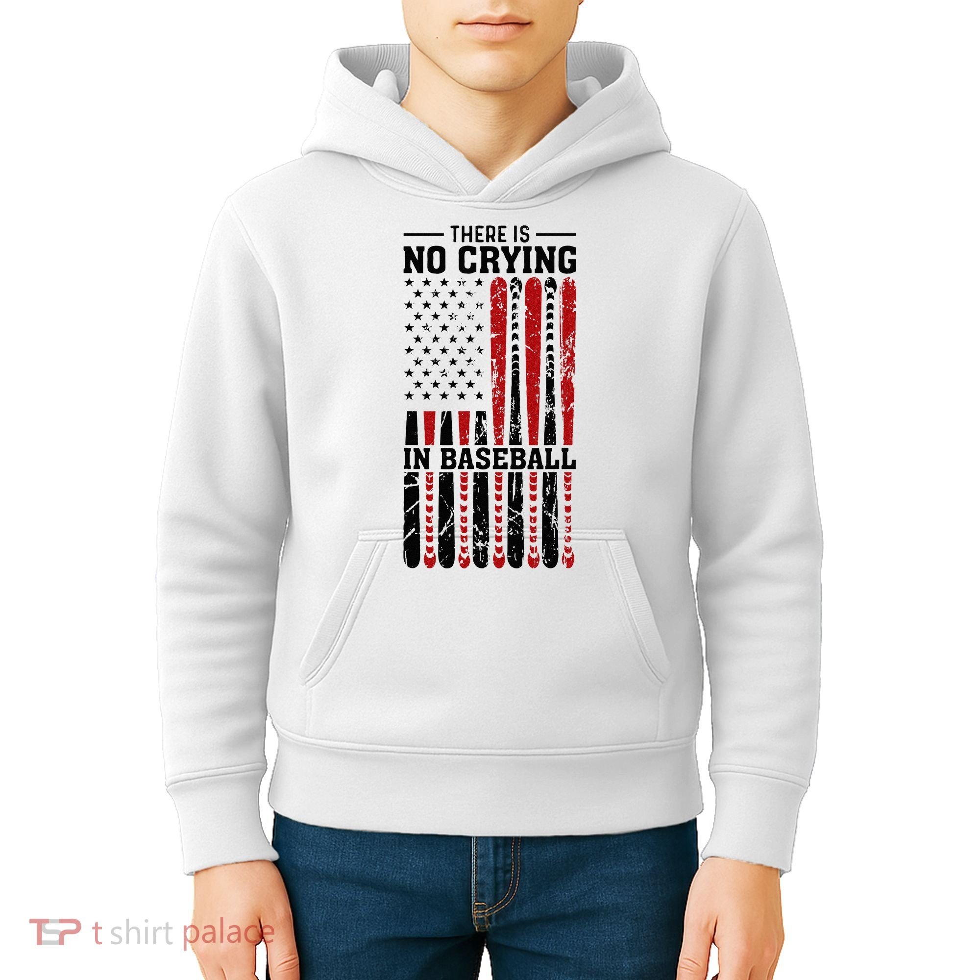 There Is No Crying In Baseball Kids Hoodie
