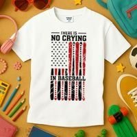 There Is No Crying In Baseball Kids T-Shirt thumb 3