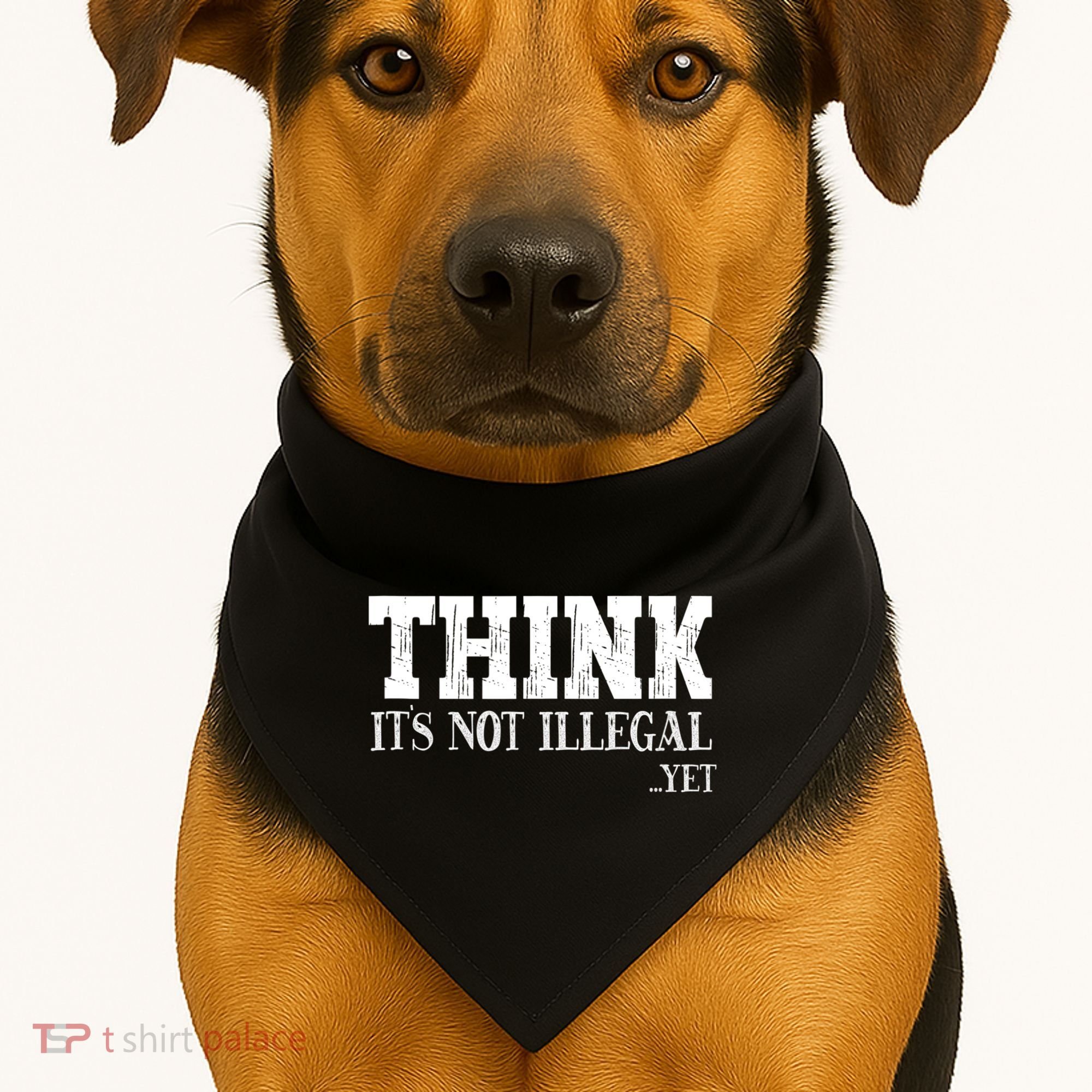 Think It's Not Illegal Yet Funny Saying Free Thinker USA-Made Doggie Bandana