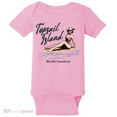 Topsail Island North Carolina Baby Bodysuit