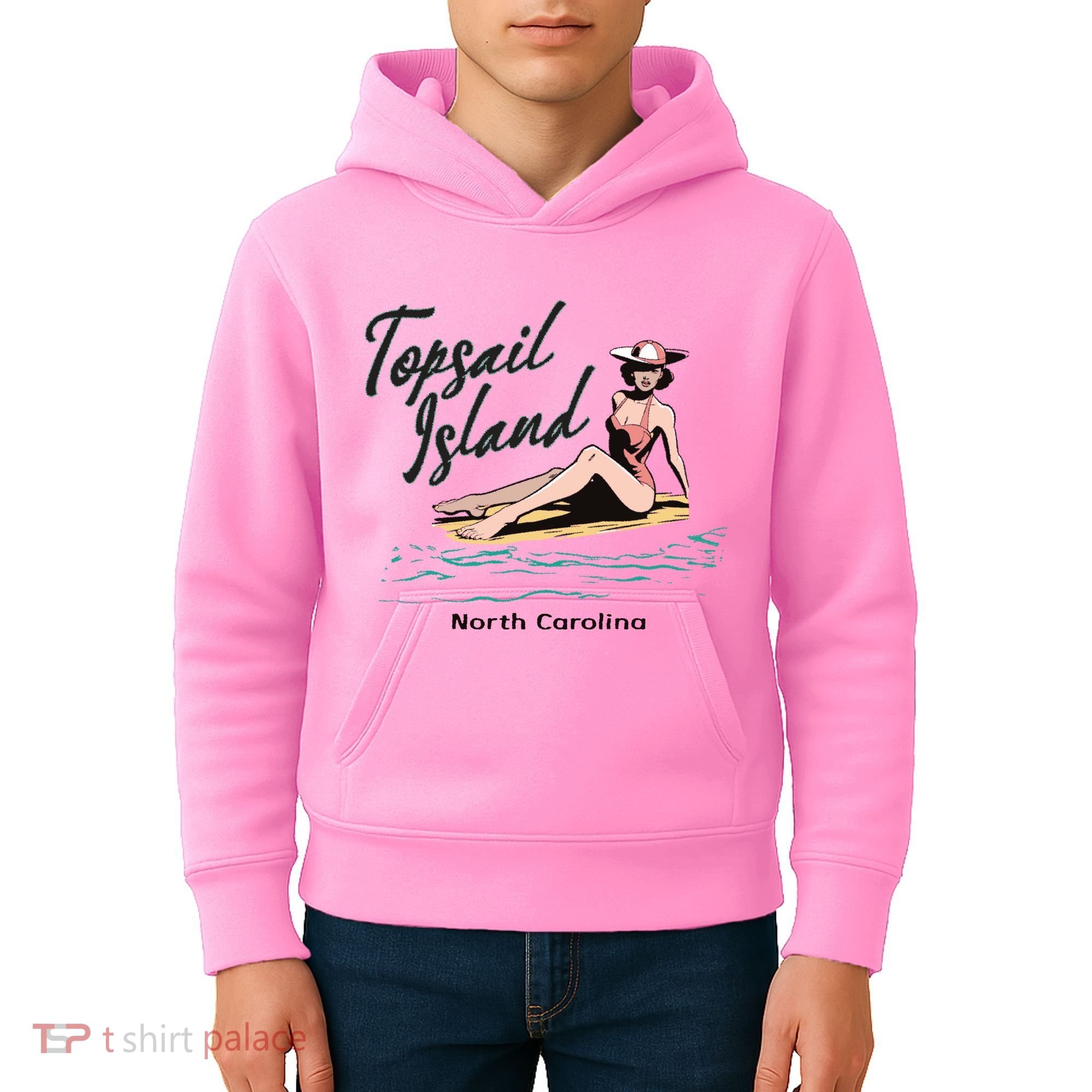 Topsail Island North Carolina Kids Hoodie