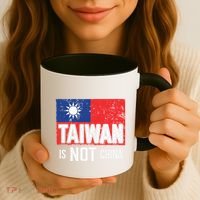 Taiwan Is Not China Support Independent Taipei Flag Gift Coffee Mug thumb 3