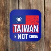 Taiwan Is Not China Support Independent Taipei Flag Gift Coaster thumb 0
