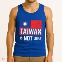 Taiwan Is Not China Support Independent Taipei Flag Gift Tank Top thumb 3