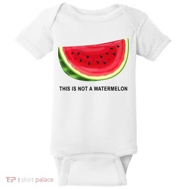 This Is Not A Watermelon Funny Baby Bodysuit