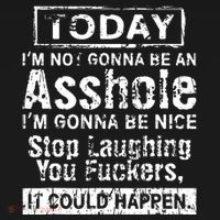 Today Im Not Gonna Be An Asshole Im Gonna Be Nice Women's Hoodie thumb 2