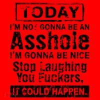 Today Im Not Gonna Be An Asshole Im Gonna Be Nice Santa Hat thumb 1