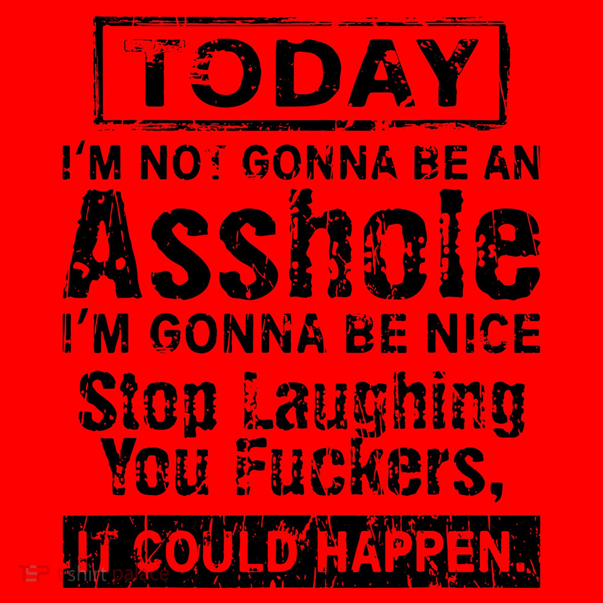 Today Im Not Gonna Be An Asshole Im Gonna Be Nice Santa Hat