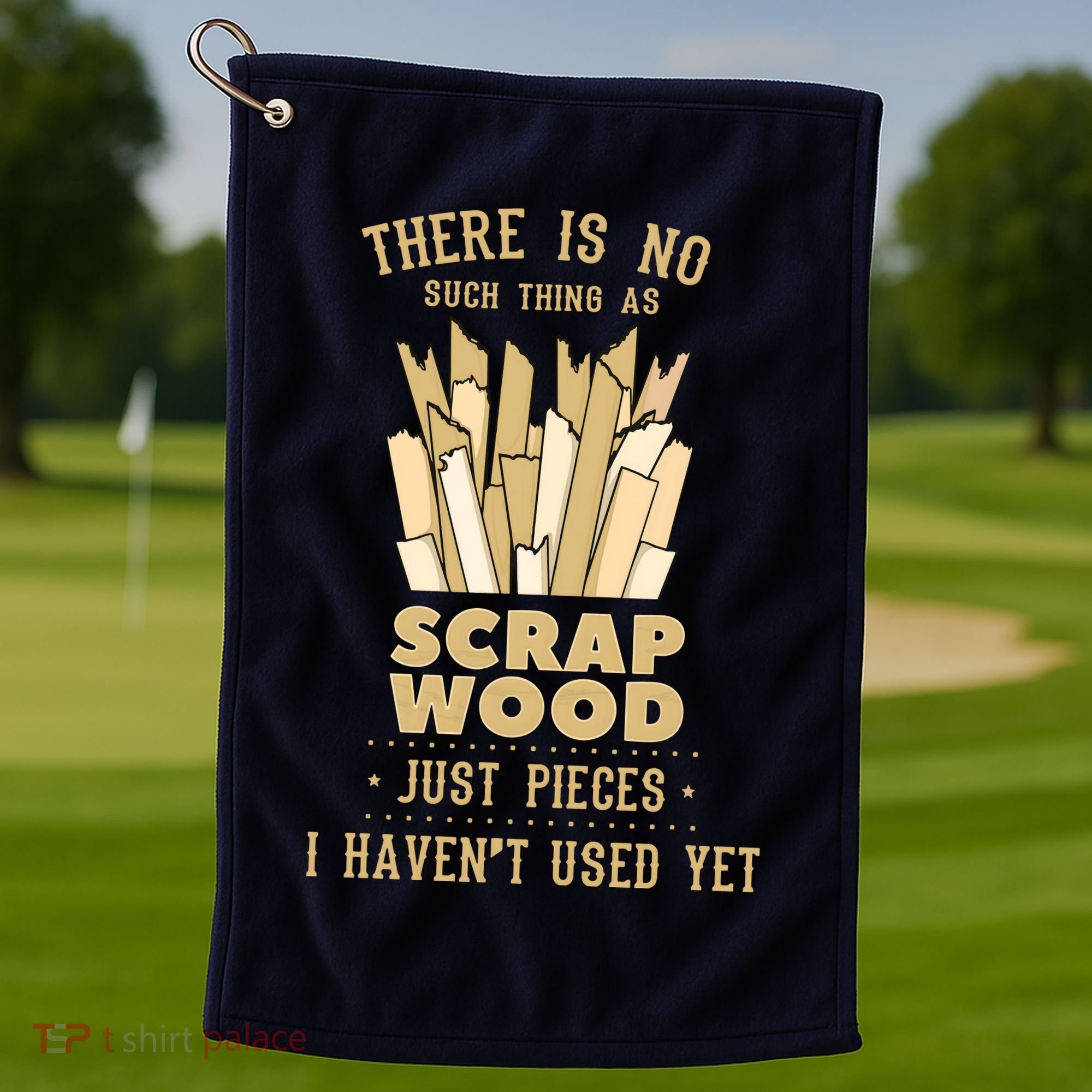 There Is No Scrap Wood Woodworking Woodworker Carpenter Golf Towel