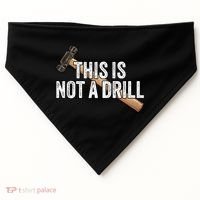 This Is Not A Drill Hammer Builder Woodworking Carpenter Gift USA-Made Doggie Bandana thumb 0
