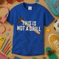 This Is Not A Drill Hammer Builder Woodworking Carpenter Gift Kids T-Shirt thumb 3