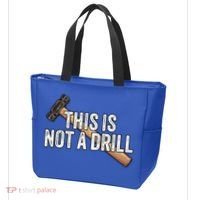 This Is Not A Drill Hammer Builder Woodworking Carpenter Gift Tote Bag thumb 3
