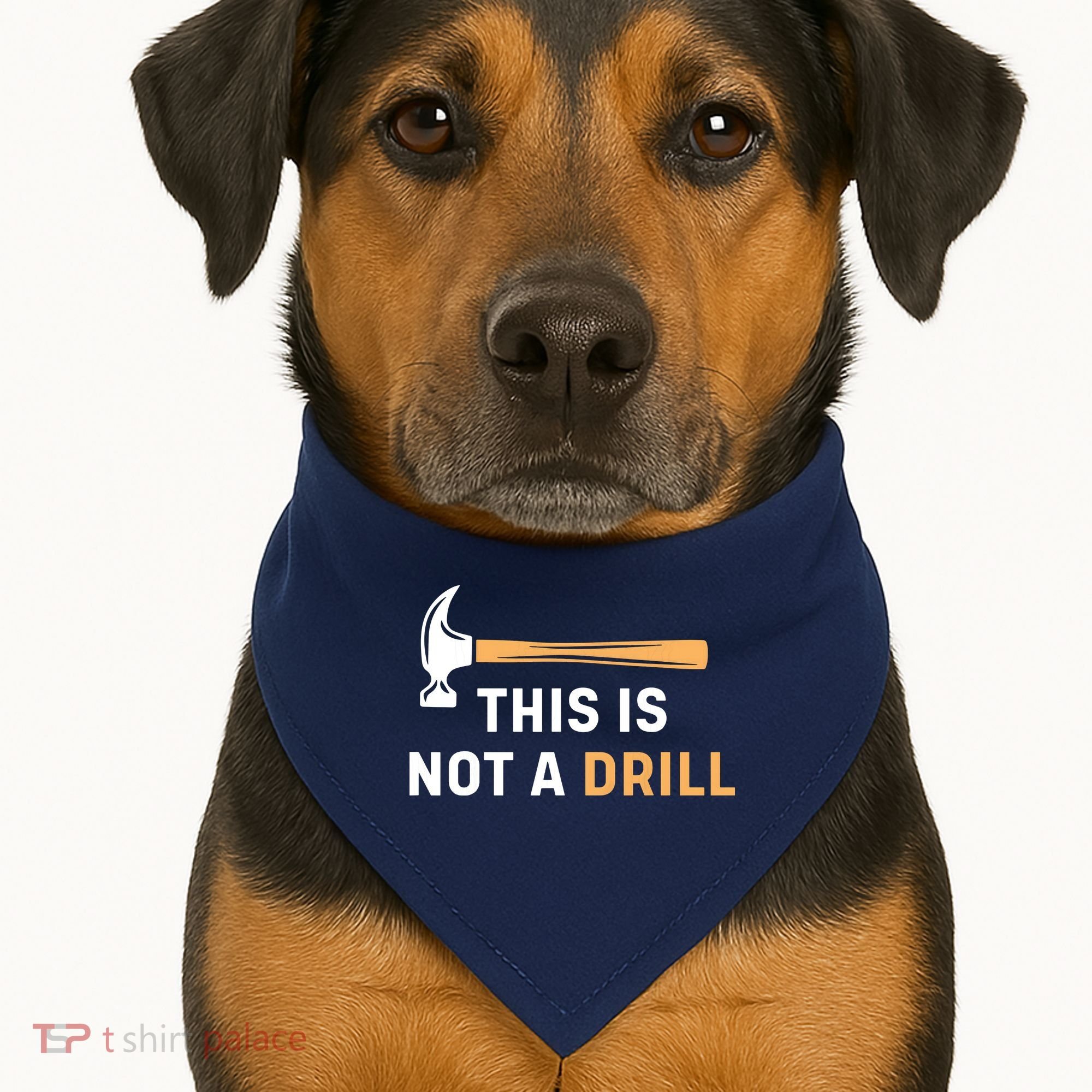 This Is Not A Drill Funny Carpenter Woodworking USA-Made Doggie Bandana