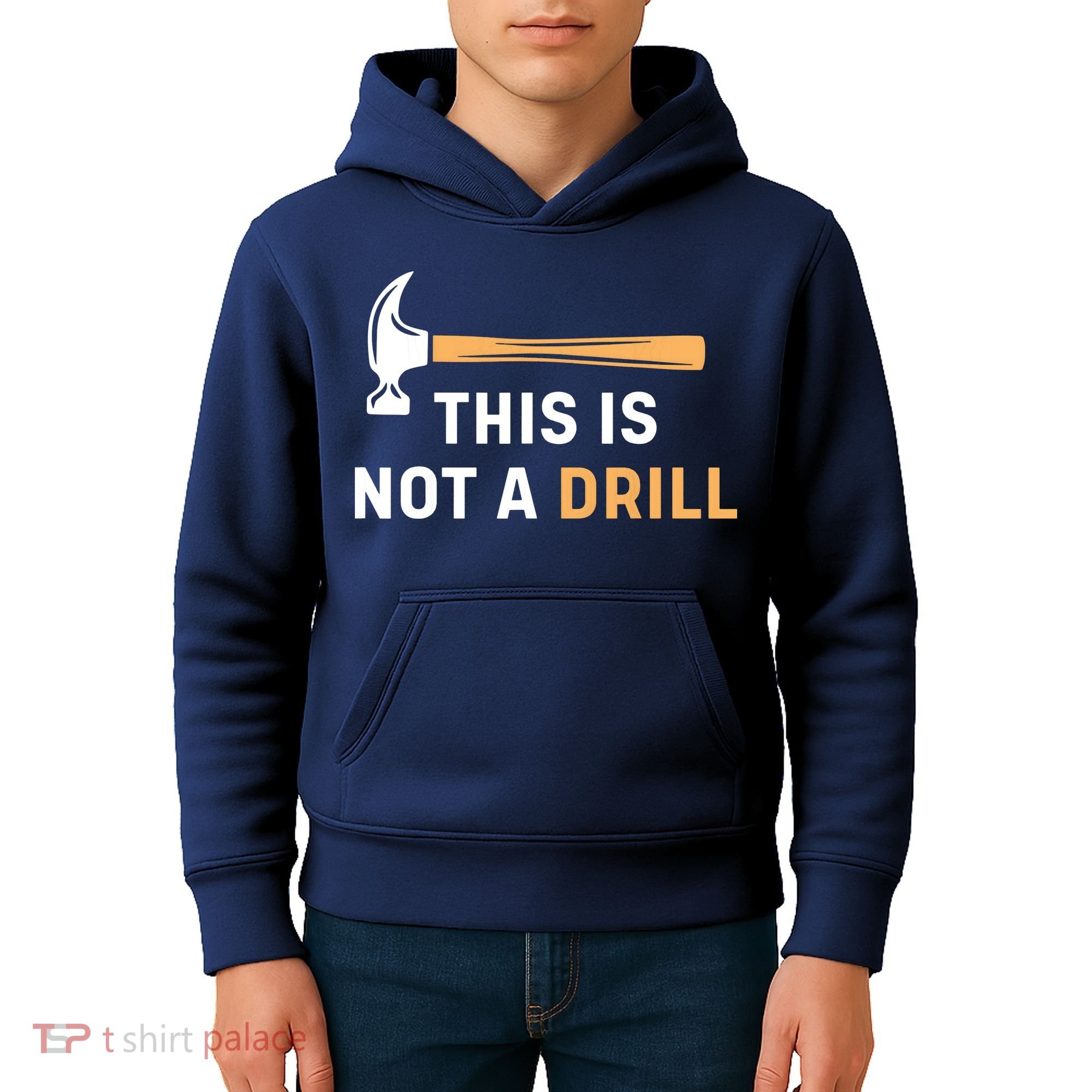 This Is Not A Drill Funny Carpenter Woodworking Kids Hoodie