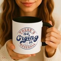 There Is No Crying In Baseball Funny Game Day Baseball Coffee Mug thumb 3