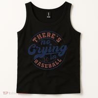 There Is No Crying In Baseball Funny Game Day Baseball Tank Top thumb 2
