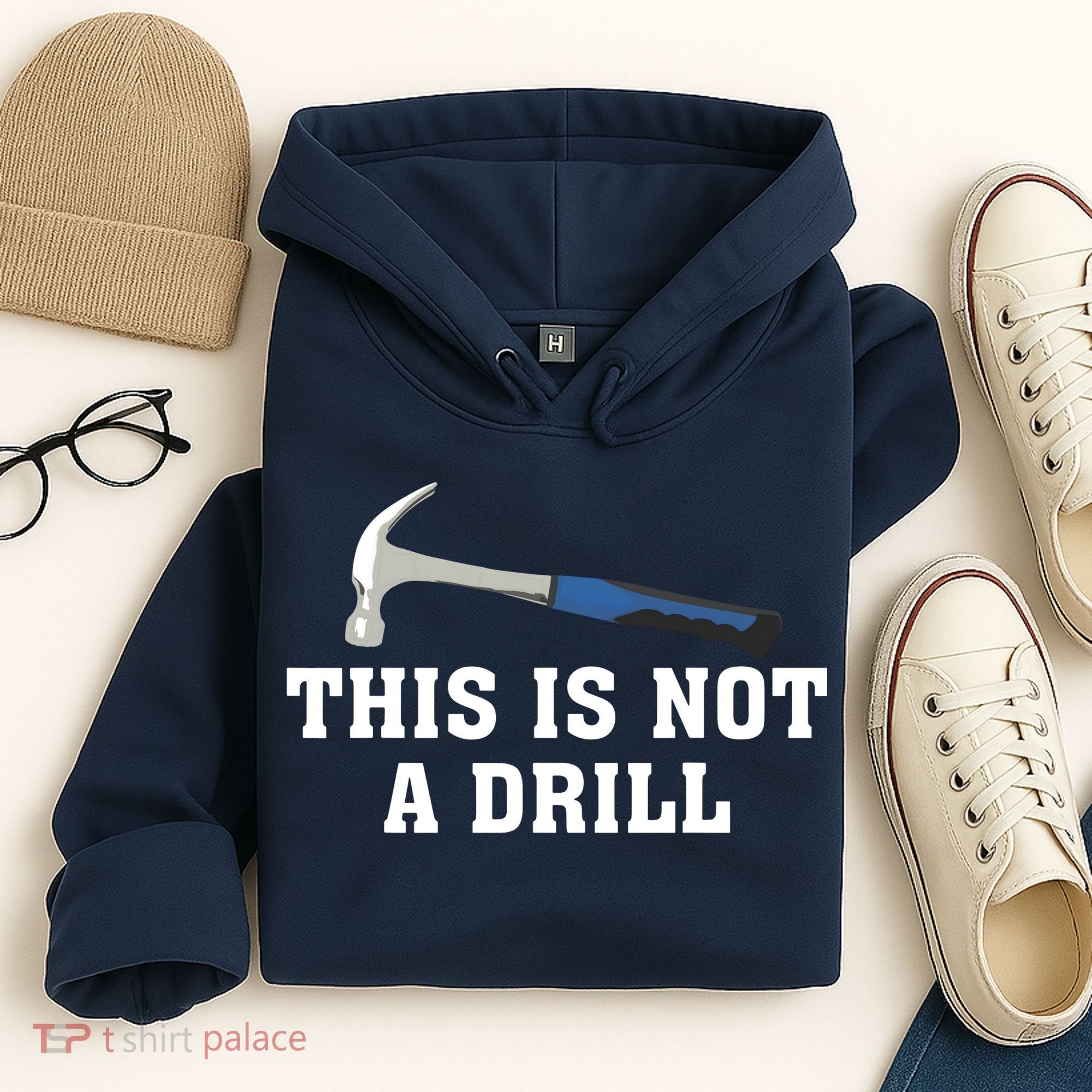 This Is Not A Drill Tools Hammer Builder Woodworking Hoodie