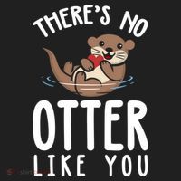 There Is No Otter Like You Funny Valentines Day Love Gift Women's Sweatshirt thumb 2