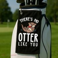 There Is No Otter Like You Funny Valentines Day Love Gift Golf Towel thumb 2