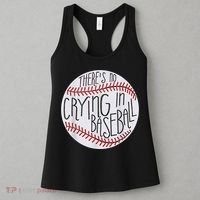 There Is No Crying In Baseball Funny Sports Ball Game Women's Tank Top thumb 3