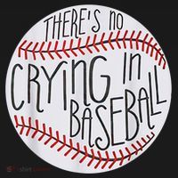 There Is No Crying In Baseball Funny Sports Ball Game Baby Bodysuit thumb 2