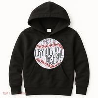 There Is No Crying In Baseball Funny Sports Ball Game Kids Hoodie thumb 0