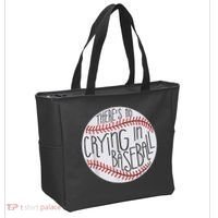 There Is No Crying In Baseball Funny Sports Ball Game Tote Bag thumb 2
