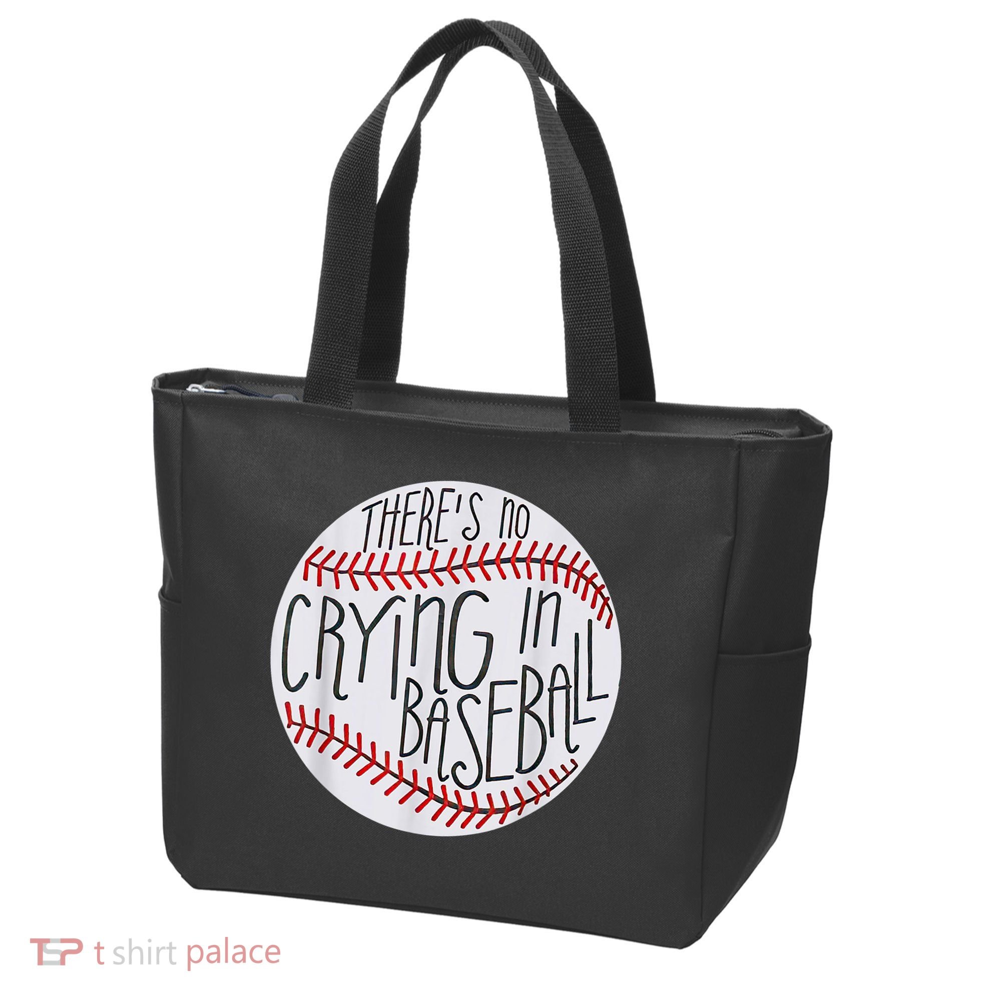 There Is No Crying In Baseball Funny Sports Ball Game Tote Bag