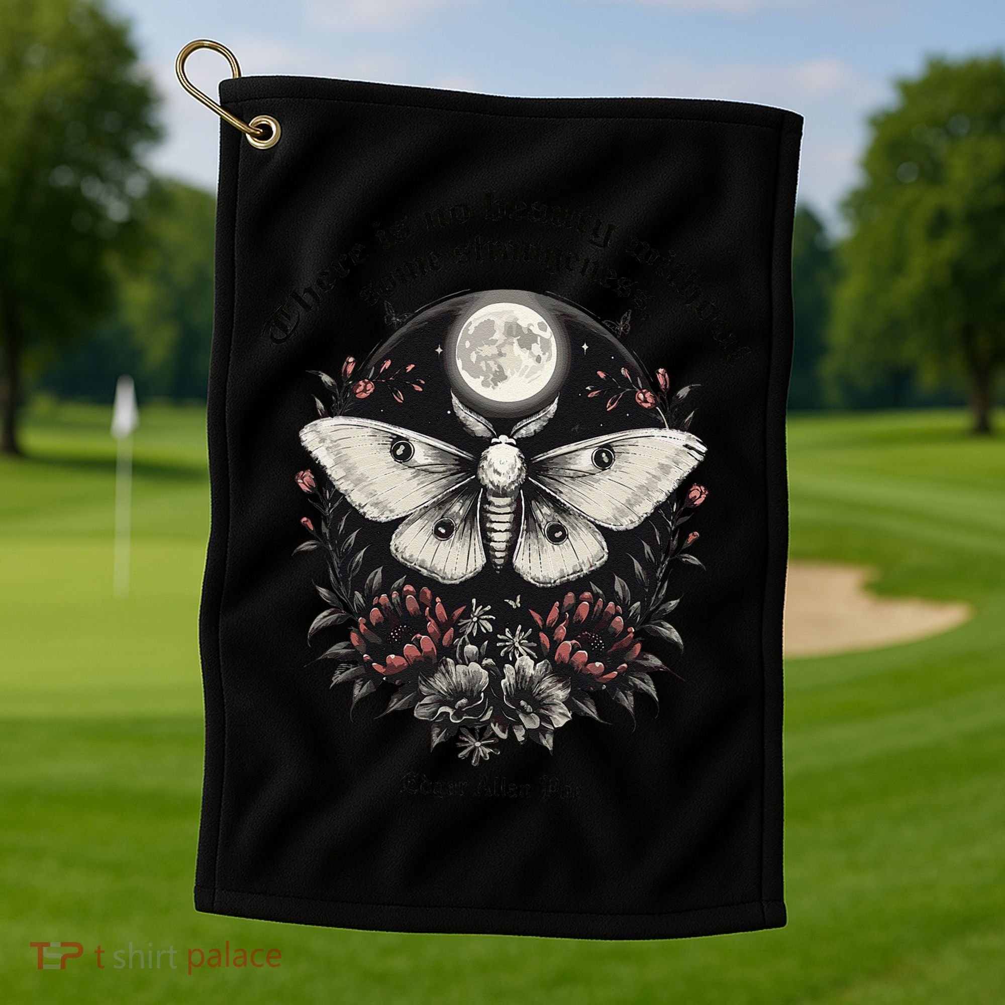 There Is No Beauty Without Some Strangeness Edgar Allan Poe Golf Towel