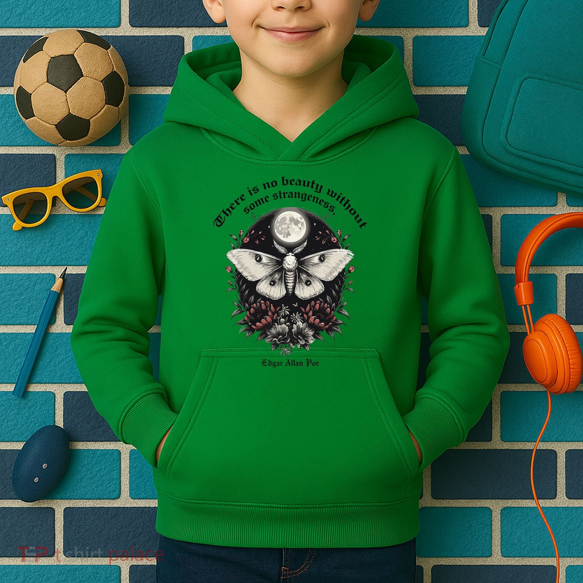 There Is No Beauty Without Some Strangeness Edgar Allan Poe Kids Hoodie