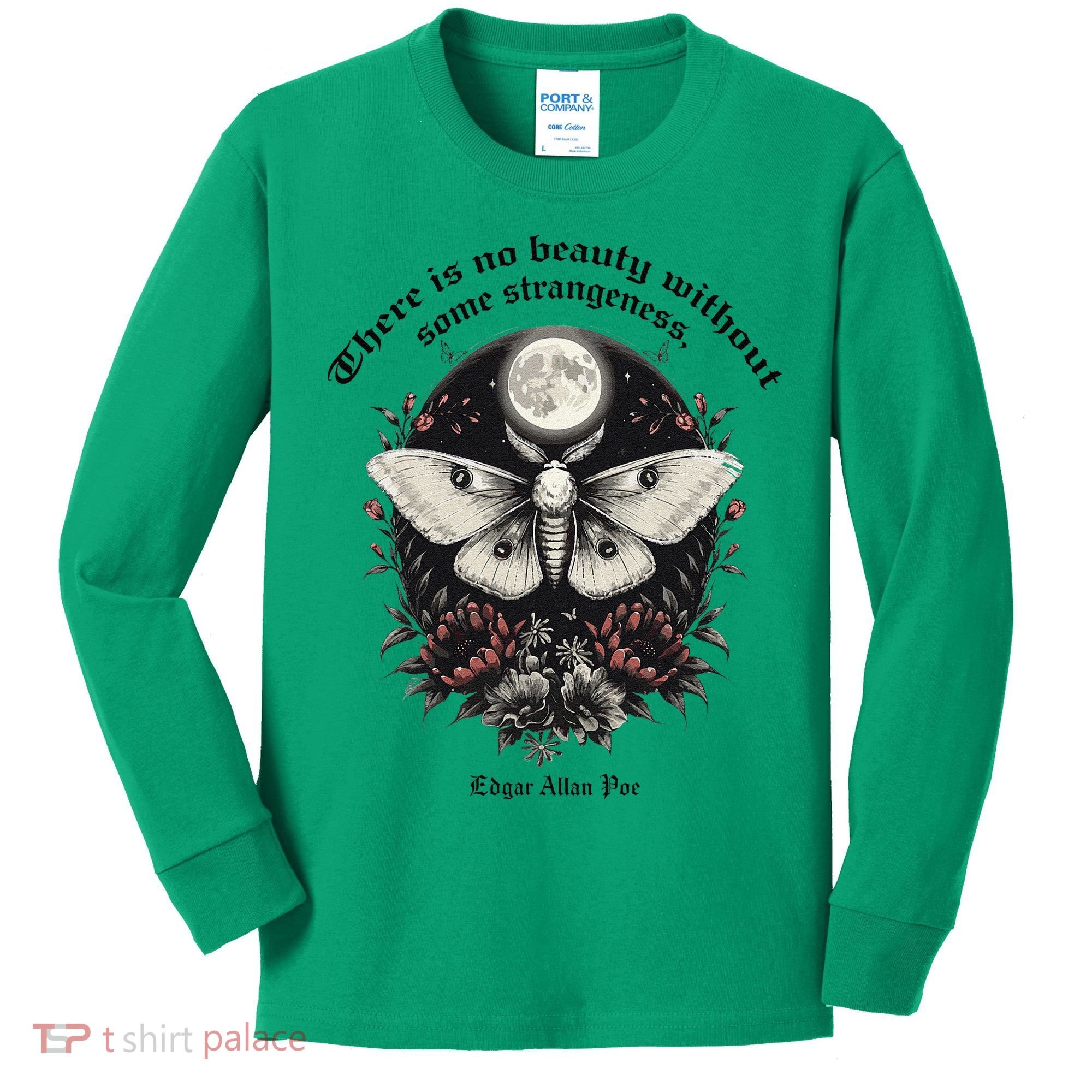 There Is No Beauty Without Some Strangeness Edgar Allan Poe Kids Long Sleeve Shirt