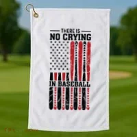 There Is No Crying In Baseball Golf Towel thumb 1