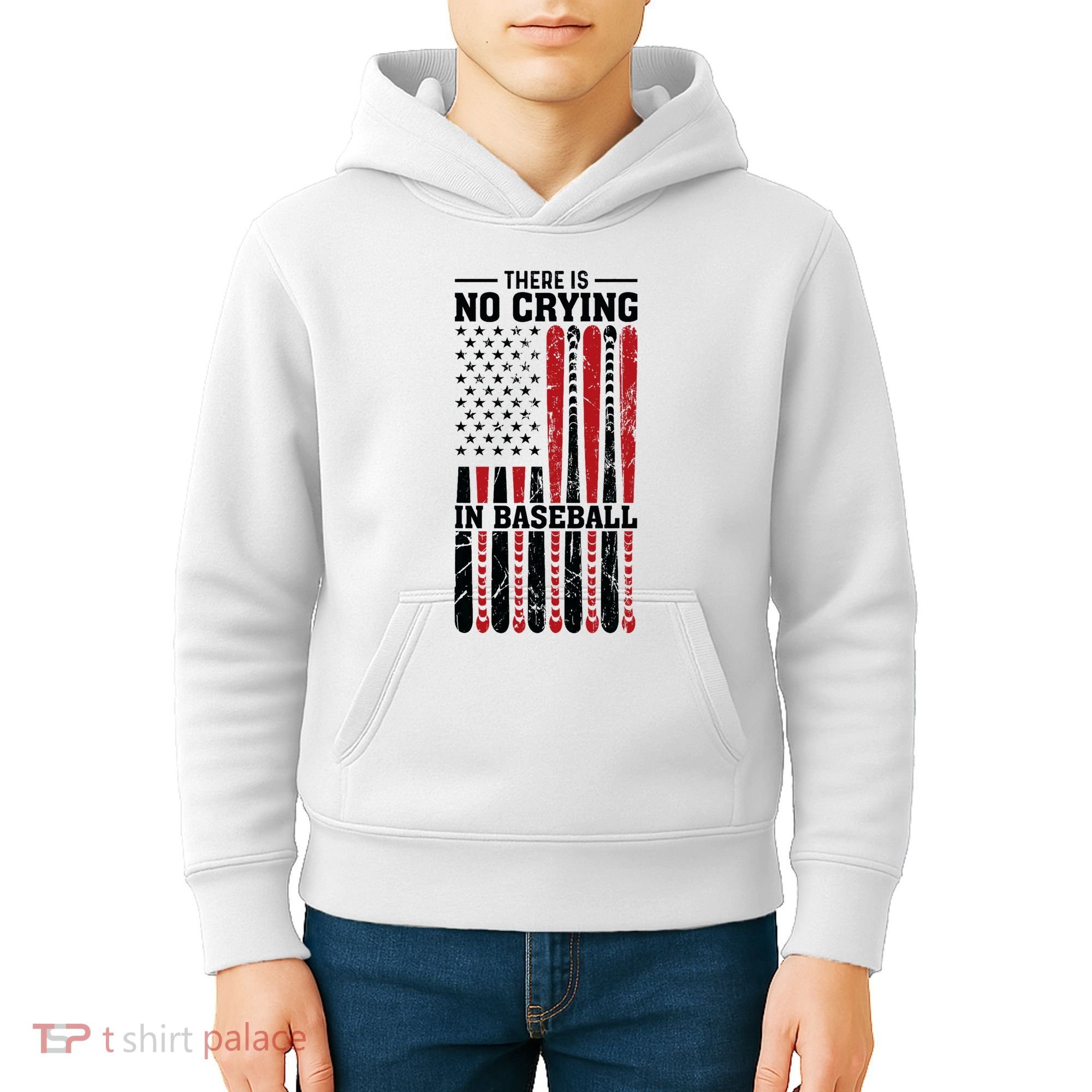 There Is No Crying In Baseball Kids Hoodie