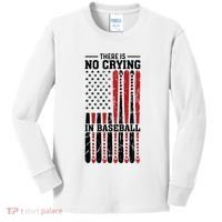 There Is No Crying In Baseball Kids Long Sleeve Shirt thumb 0