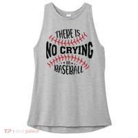 There Is No Crying In Baseball Ladies PosiCharge Tri-Blend Wicking Tank thumb 0