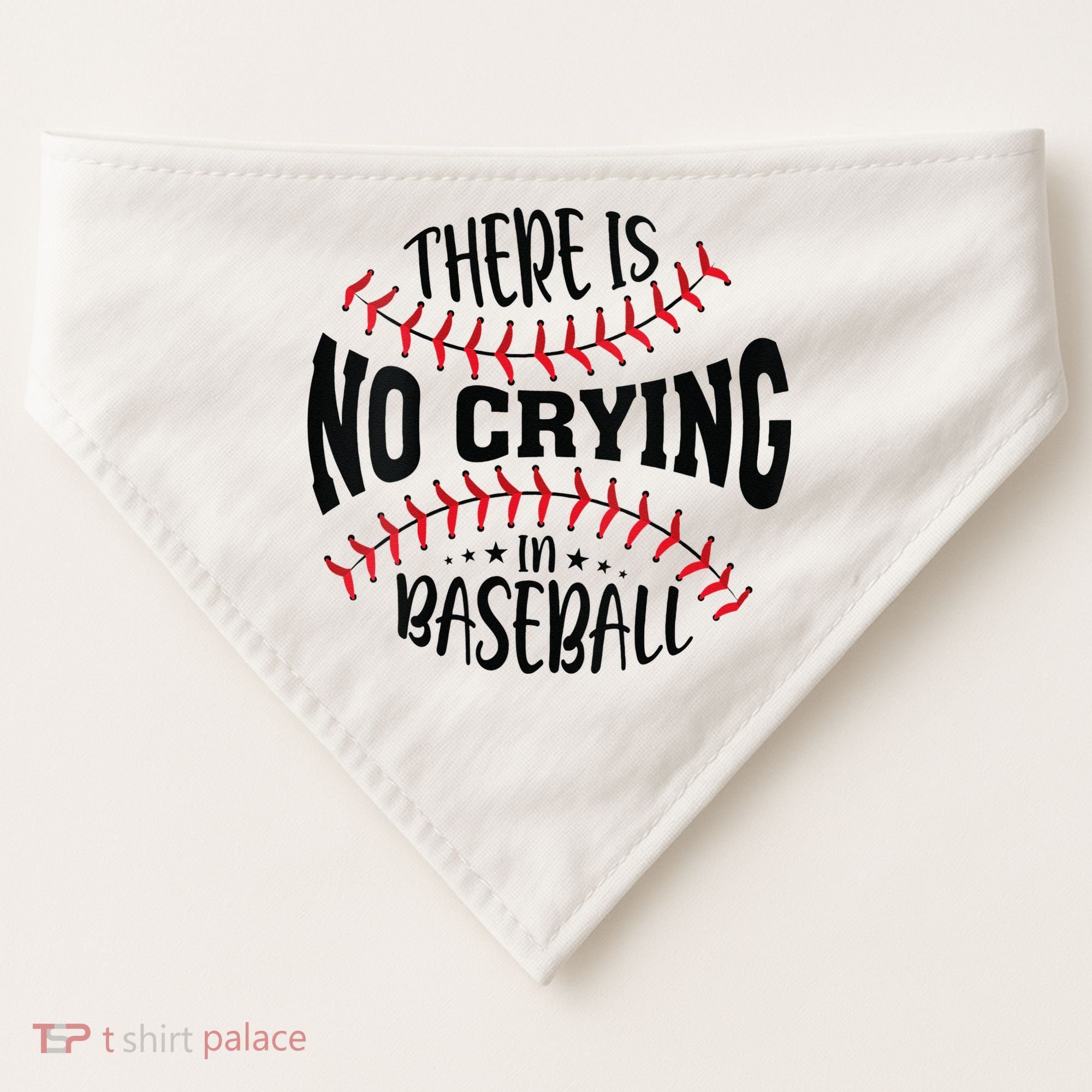 There Is No Crying In Baseball USA-Made Doggie Bandana