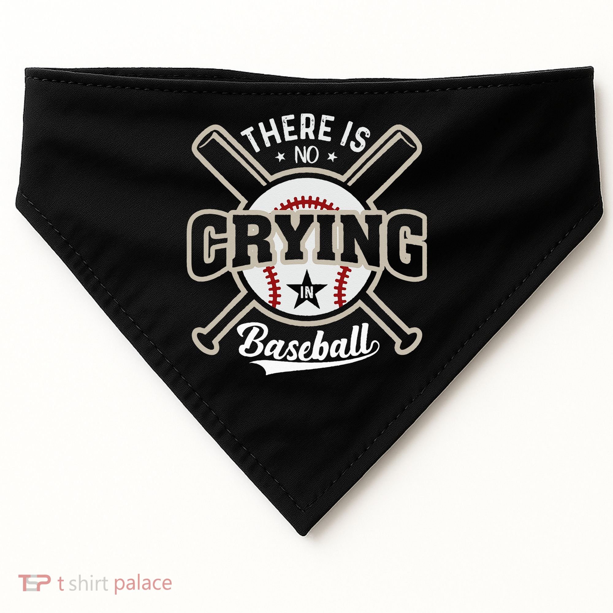 There Is No Crying In Baseball USA-Made Doggie Bandana