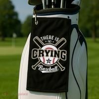 There Is No Crying In Baseball Golf Towel thumb 2