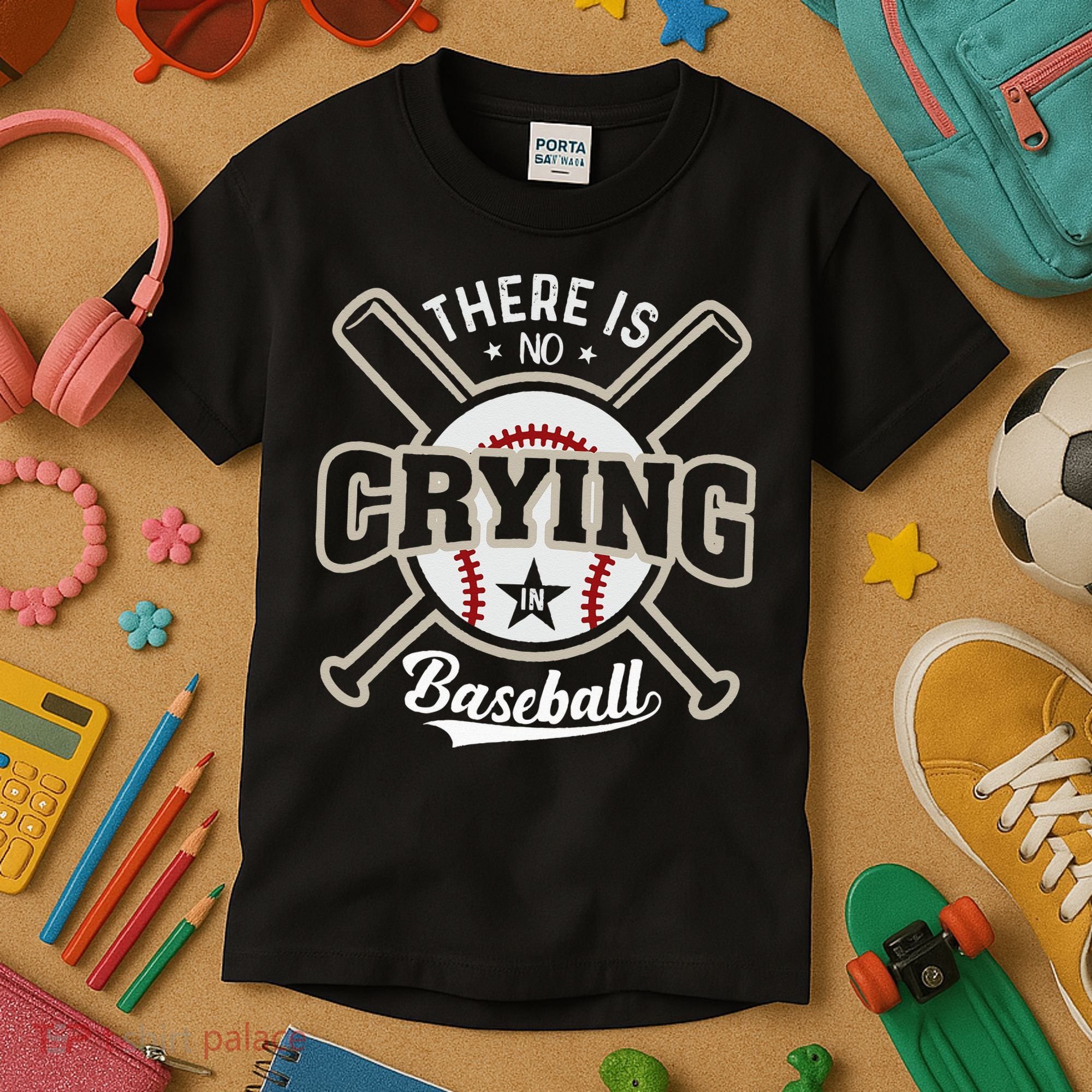 There Is No Crying In Baseball Kids T-Shirt