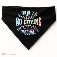 There Is No Crying In Baseball Tie Dye USA-Made Doggie Bandana thumb 0