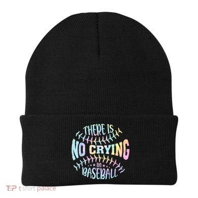 There Is No Crying In Baseball Tie Dye Beanie