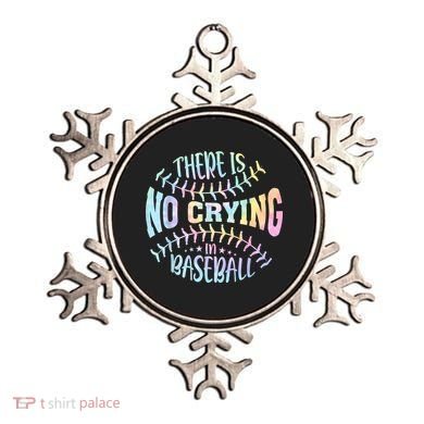 There Is No Crying In Baseball Tie Dye Ornament