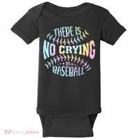There Is No Crying In Baseball Tie Dye Baby Bodysuit thumb 0