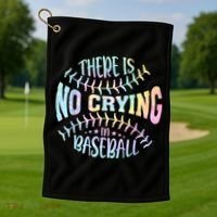 There Is No Crying In Baseball Tie Dye Golf Towel thumb 1